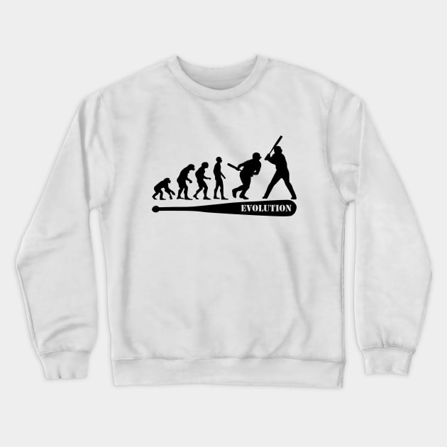 Baseball Evolution Crewneck Sweatshirt by hottehue